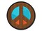 Peace Symbol Bold Multi-Color Embroidered Iron-On or Hook & Loop Patch Applique